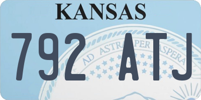 KS license plate 792ATJ