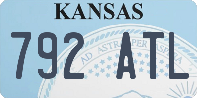 KS license plate 792ATL