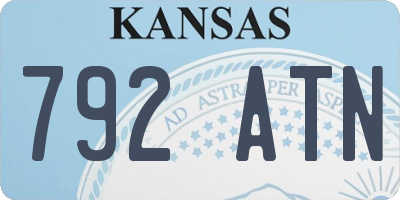 KS license plate 792ATN