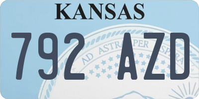 KS license plate 792AZD