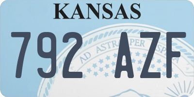 KS license plate 792AZF