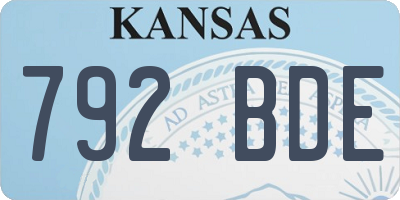 KS license plate 792BDE