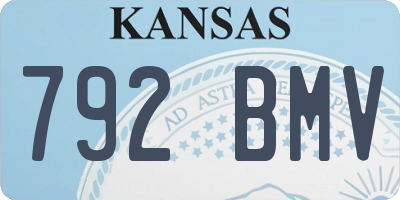 KS license plate 792BMV
