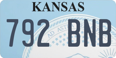 KS license plate 792BNB