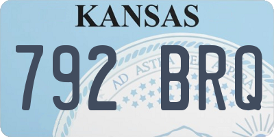 KS license plate 792BRQ