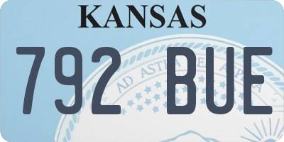 KS license plate 792BUE