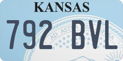 KS license plate 792BVL