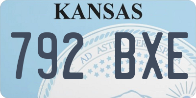 KS license plate 792BXE