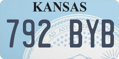 KS license plate 792BYB