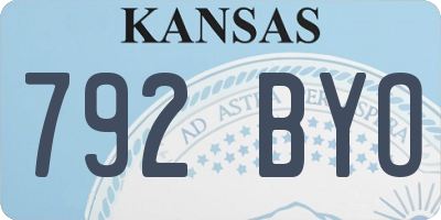 KS license plate 792BYO