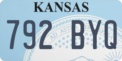 KS license plate 792BYQ