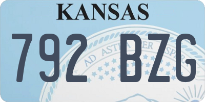 KS license plate 792BZG