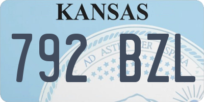KS license plate 792BZL