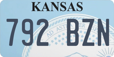 KS license plate 792BZN