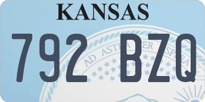 KS license plate 792BZQ