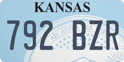 KS license plate 792BZR