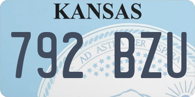 KS license plate 792BZU