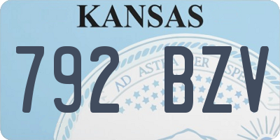 KS license plate 792BZV
