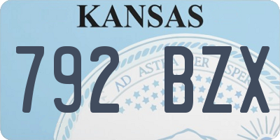 KS license plate 792BZX