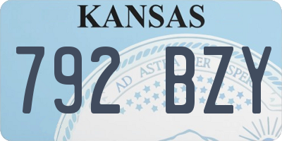 KS license plate 792BZY
