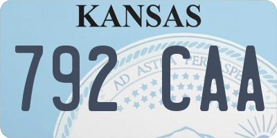 KS license plate 792CAA