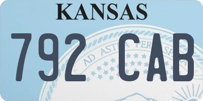KS license plate 792CAB
