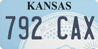 KS license plate 792CAX
