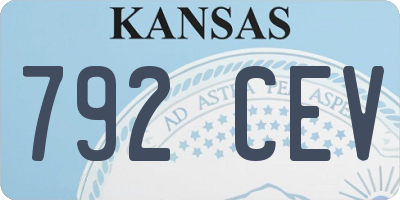 KS license plate 792CEV