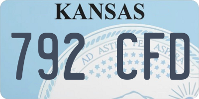 KS license plate 792CFD