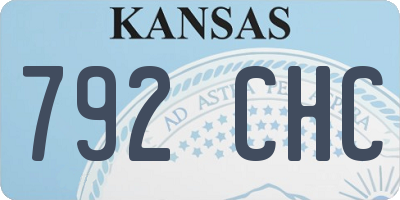 KS license plate 792CHC