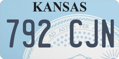 KS license plate 792CJN