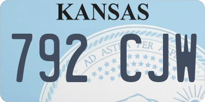 KS license plate 792CJW