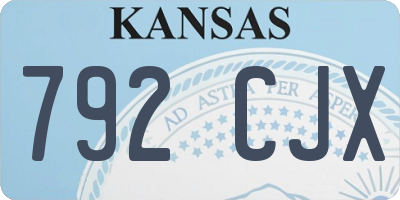KS license plate 792CJX