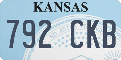 KS license plate 792CKB