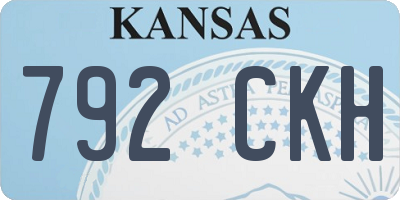 KS license plate 792CKH
