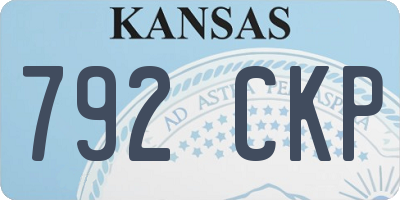 KS license plate 792CKP