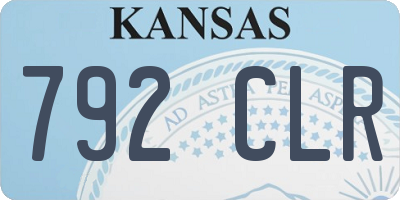 KS license plate 792CLR