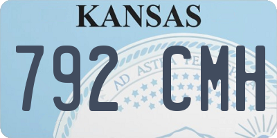 KS license plate 792CMH