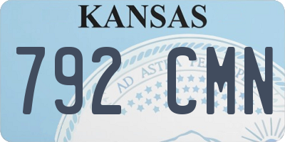 KS license plate 792CMN