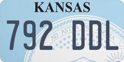 KS license plate 792DDL