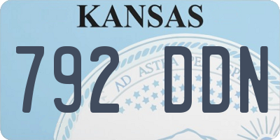 KS license plate 792DDN
