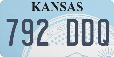 KS license plate 792DDQ