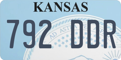 KS license plate 792DDR