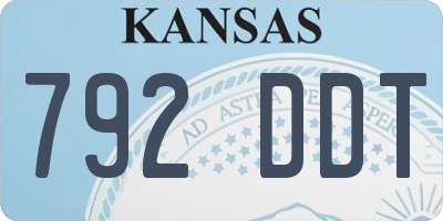 KS license plate 792DDT
