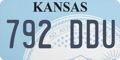 KS license plate 792DDU