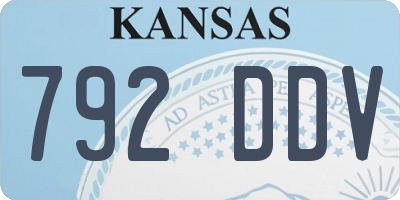 KS license plate 792DDV