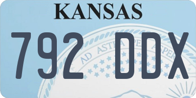 KS license plate 792DDX