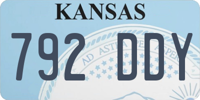 KS license plate 792DDY