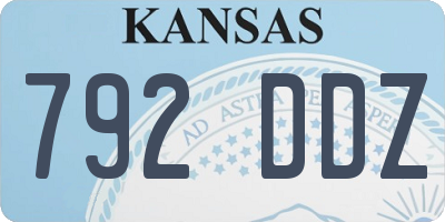 KS license plate 792DDZ