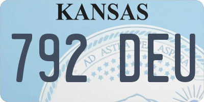 KS license plate 792DEU